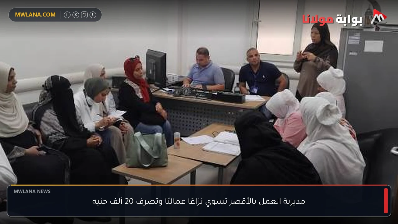 مديرية العمل بالأقصر تسوي نزاعًا عماليًا وتصرف 20 ألف جنيه