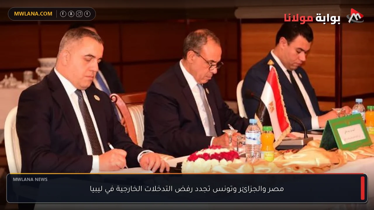 مصر والجزائر وتونس تجدد رفض التدخلات الخارجية في ليبيا
