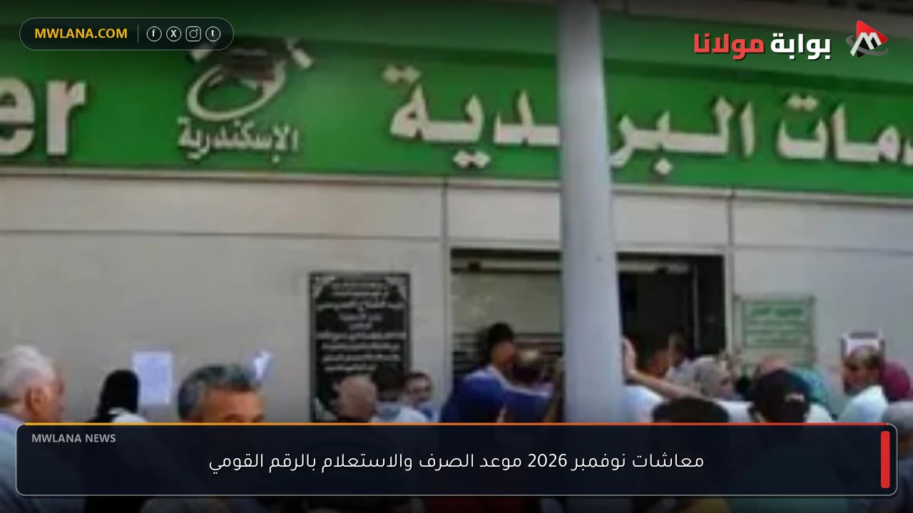 معاشات نوفمبر 2026 موعد الصرف والاستعلام بالرقم القومي
