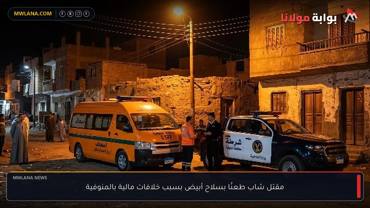 مقتل شاب طعنًا بسلاح أبيض بسبب خلافات مالية بالمنوفية