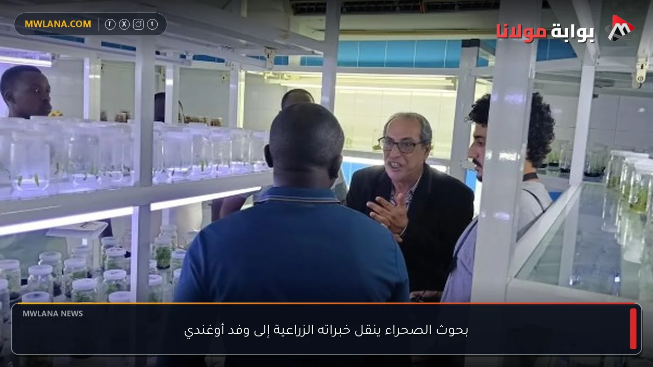 بحوث الصحراء ينقل خبراته الزراعية إلى وفد أوغندي