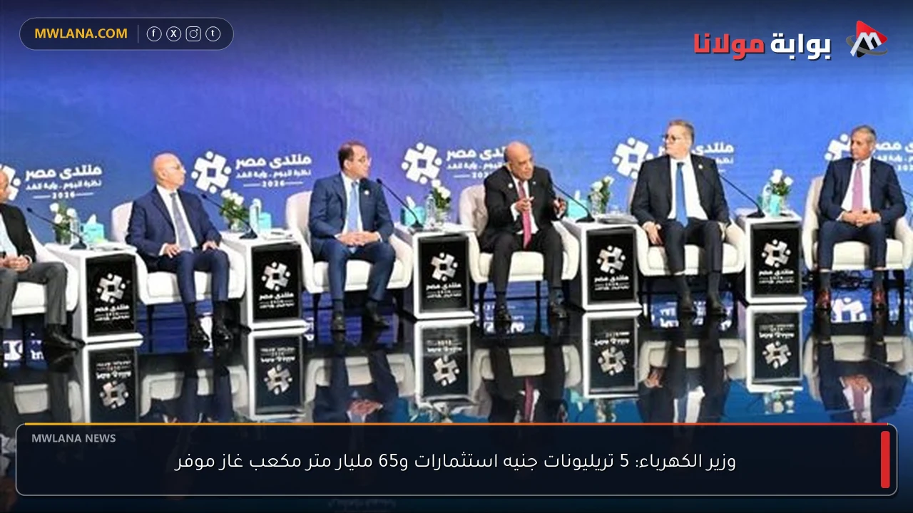 وزير الكهرباء: 5 تريليونات جنيه استثمارات و65 مليار متر مكعب غاز موفر
