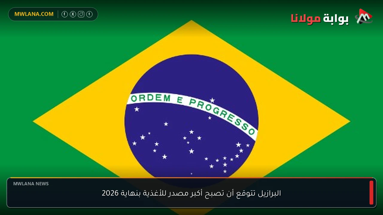 البرازيل تتوقع أن تصبح أكبر مصدر للأغذية بنهاية 2026