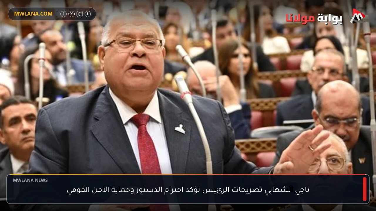 ناجي الشهابي تصريحات الرئيس تؤكد احترام الدستور وحماية الأمن القومي