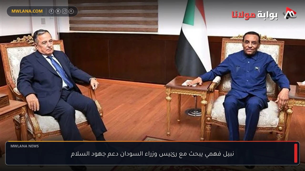 نبيل فهمي يبحث مع رئيس وزراء السودان دعم جهود السلام