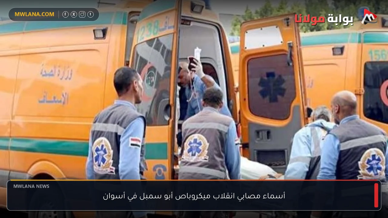 أسماء مصابي انقلاب ميكروباص أبو سمبل في أسوان