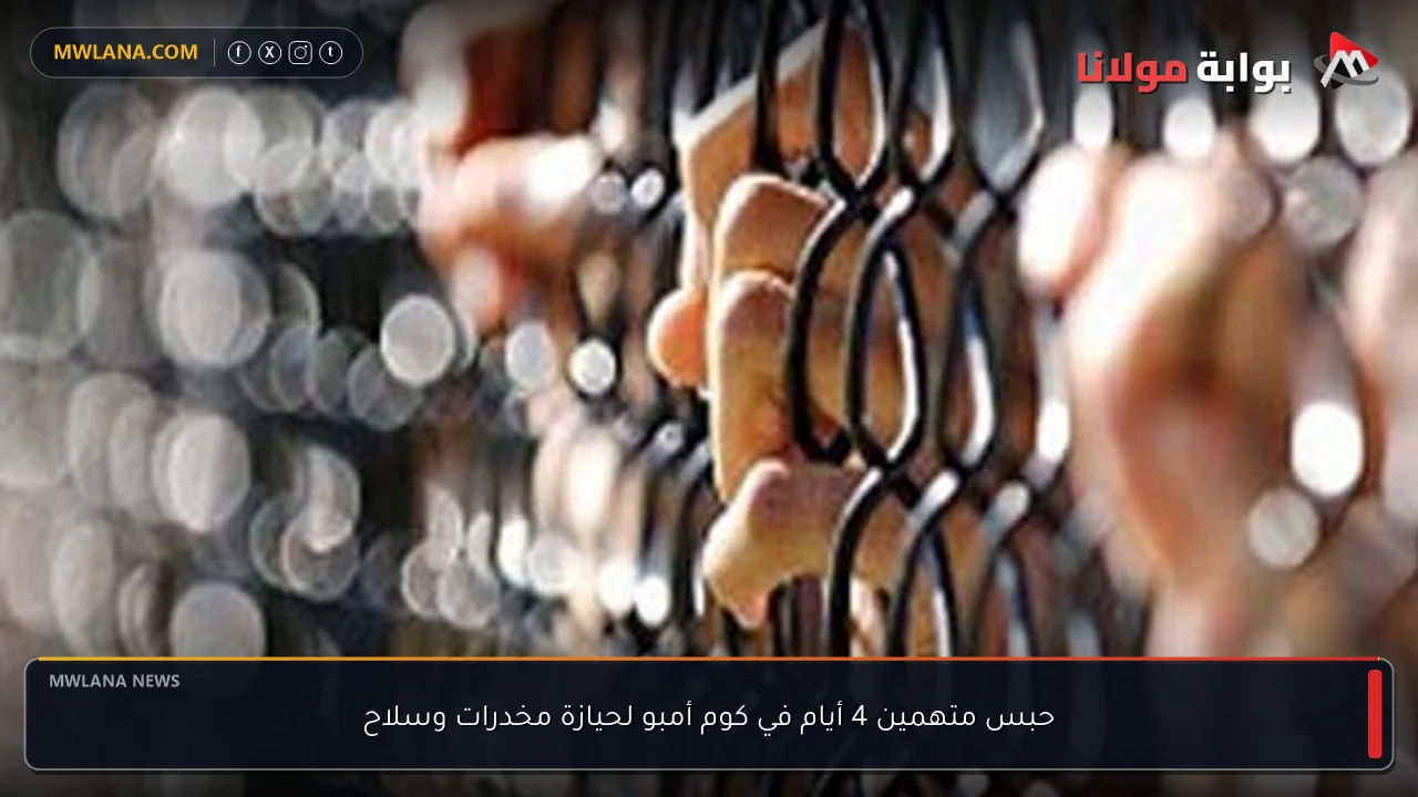 حبس متهمين 4 أيام في كوم أمبو لحيازة مخدرات وسلاح