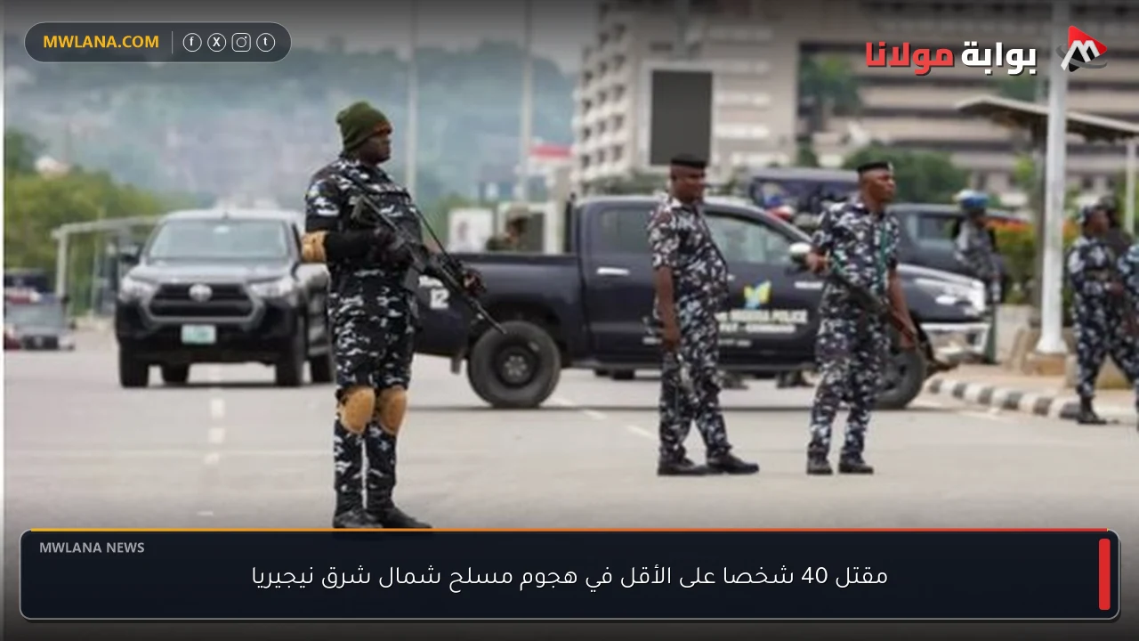 مقتل 40 شخصا على الأقل في هجوم مسلح شمال شرق نيجيريا