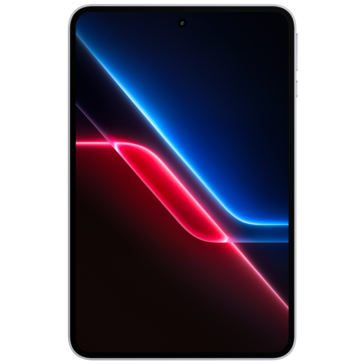 Honor WIN gaming tablet shown from the front with a red and blue abstract wallpaper