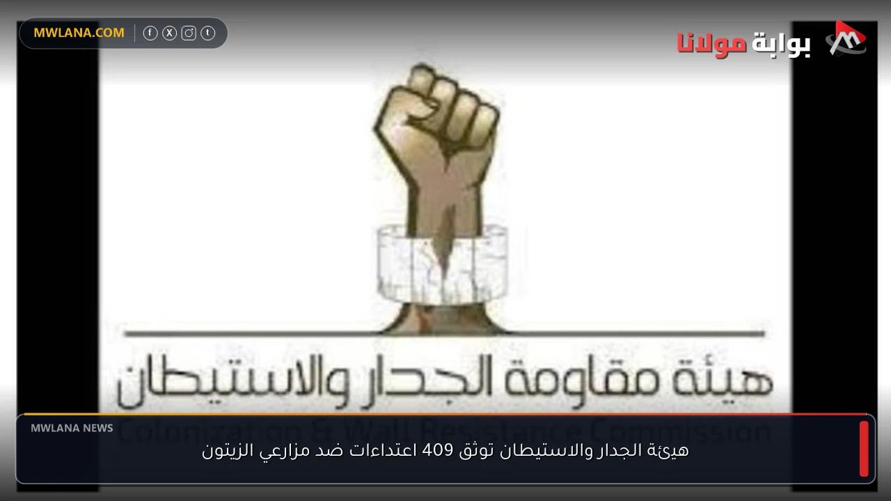 هيئة الجدار والاستيطان توثق 409 اعتداءات ضد مزارعي الزيتون