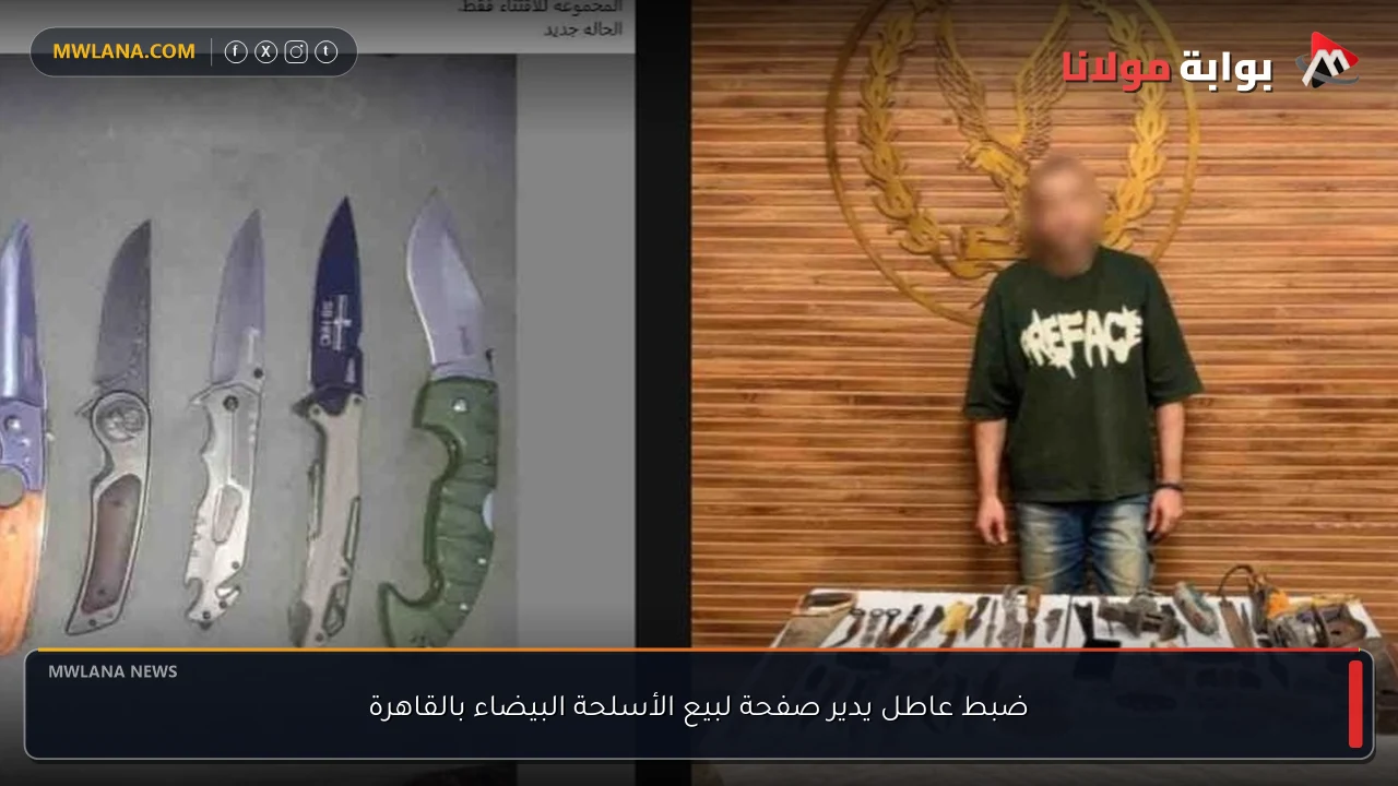 ضبط عاطل يدير صفحة لبيع الأسلحة البيضاء بالقاهرة