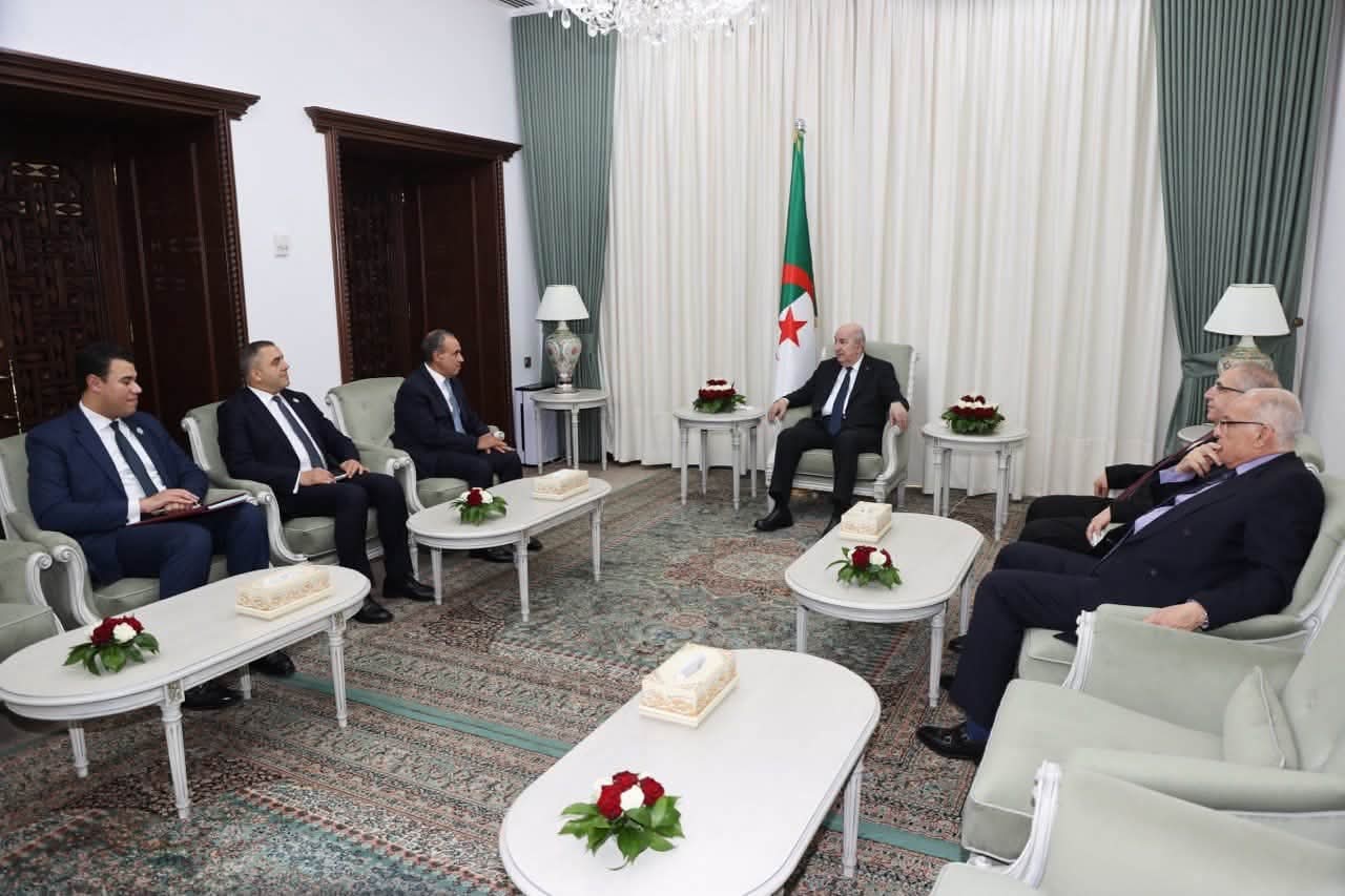  د. بدر عبد العاطي وزير الخارجية و عبد المجيد تبون رئيس الجمهورية الجزائرية