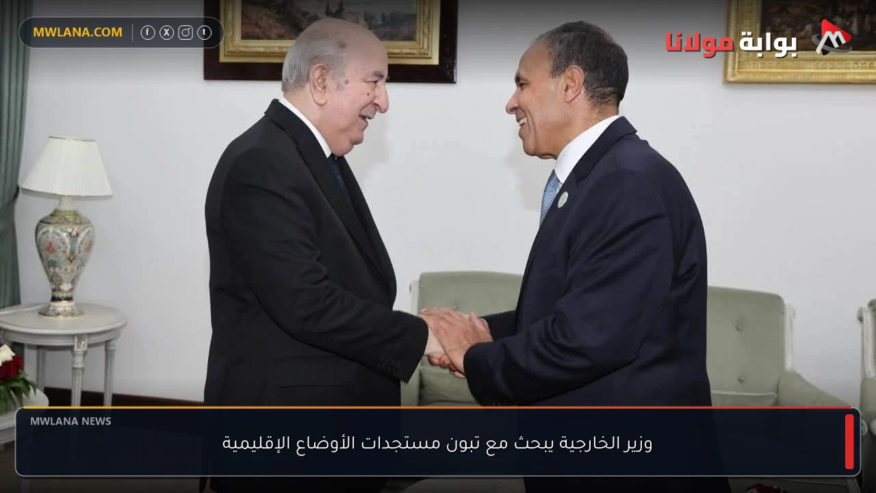 وزير الخارجية يبحث مع تبون مستجدات الأوضاع الإقليمية