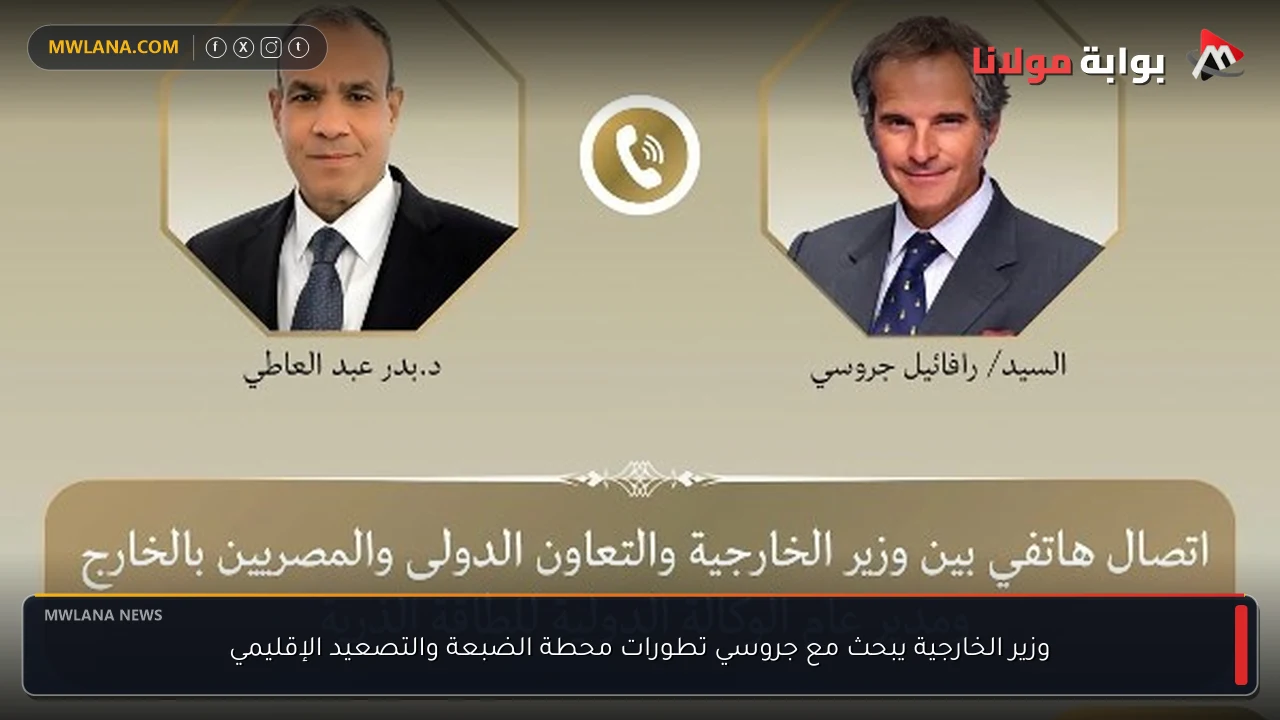 وزير الخارجية يبحث مع جروسي تطورات محطة الضبعة والتصعيد الإقليمي