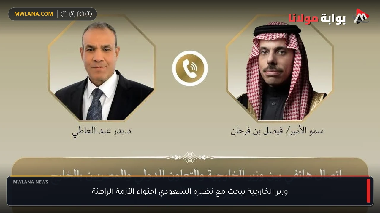 وزير الخارجية يبحث مع نظيره السعودي احتواء الأزمة الراهنة