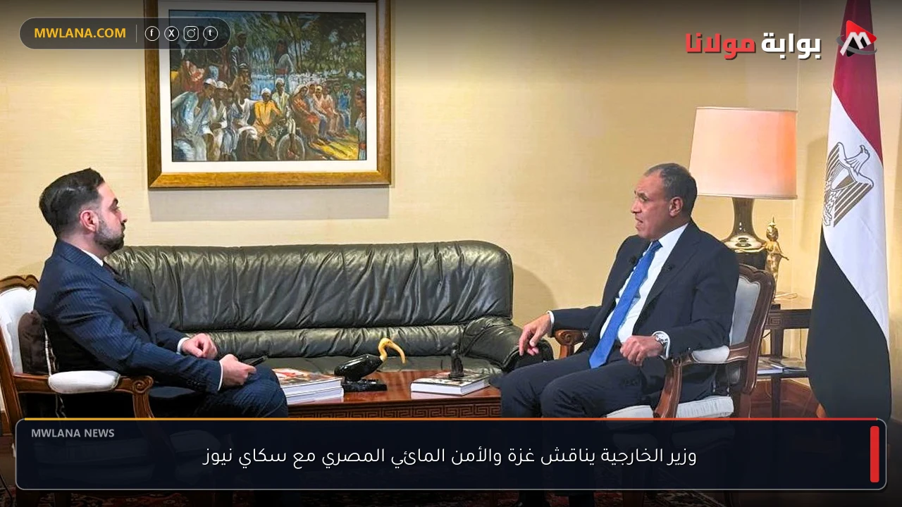 وزير الخارجية يناقش غزة والأمن المائي المصري مع سكاي نيوز