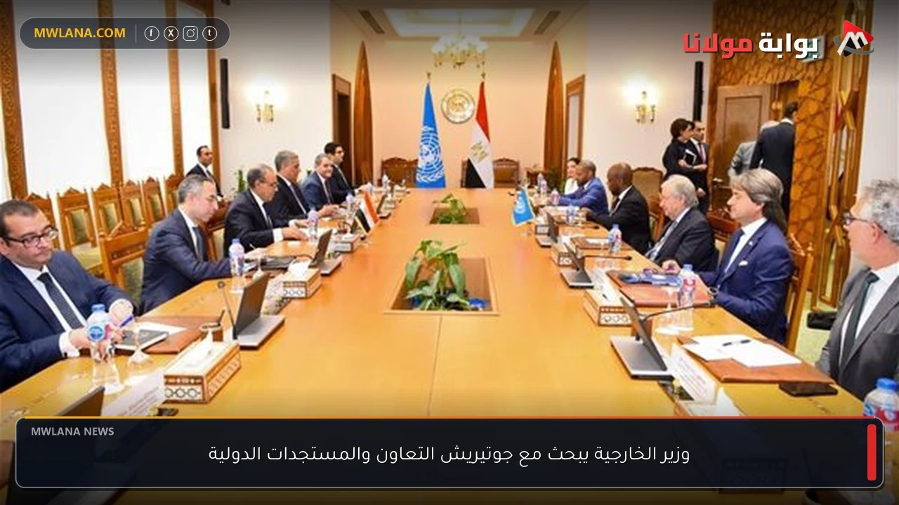 وزير الخارجية يبحث مع جوتيريش التعاون والمستجدات الدولية