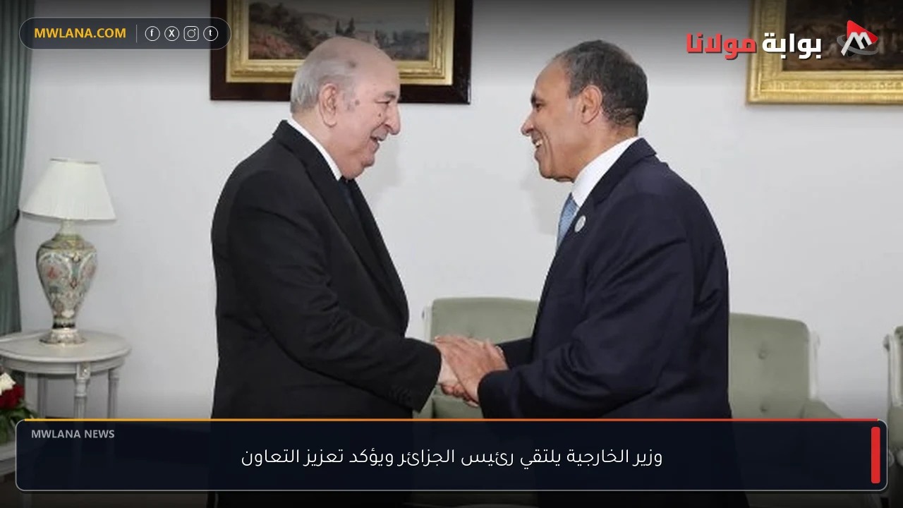 وزير الخارجية يلتقي رئيس الجزائر ويؤكد تعزيز التعاون