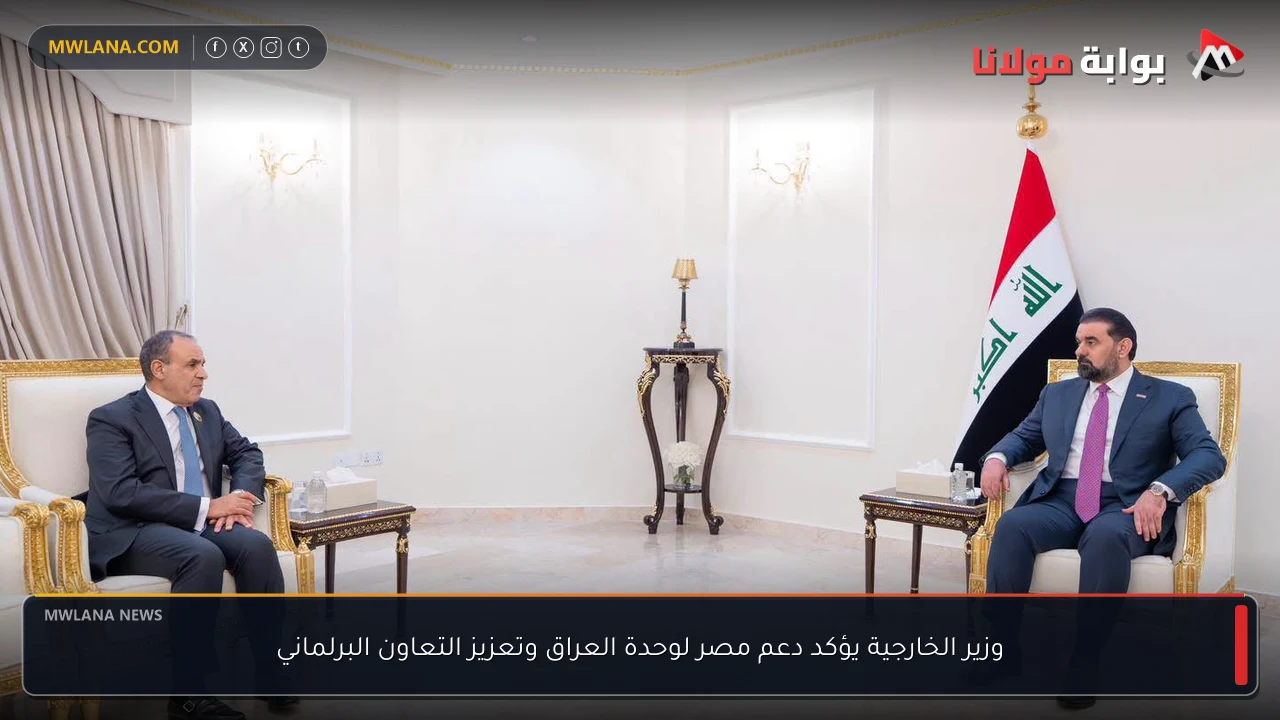 وزير الخارجية يؤكد دعم مصر لوحدة العراق وتعزيز التعاون البرلماني
