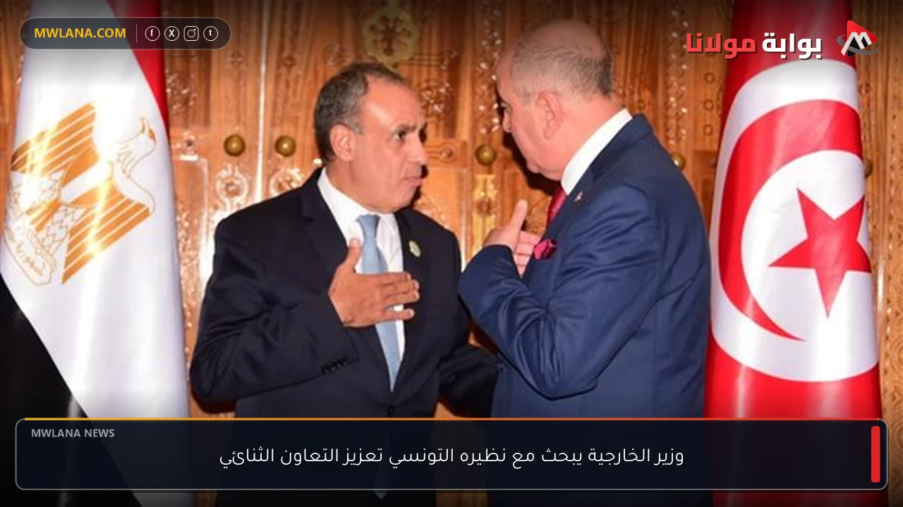 وزير الخارجية يبحث مع نظيره التونسي تعزيز التعاون الثنائي