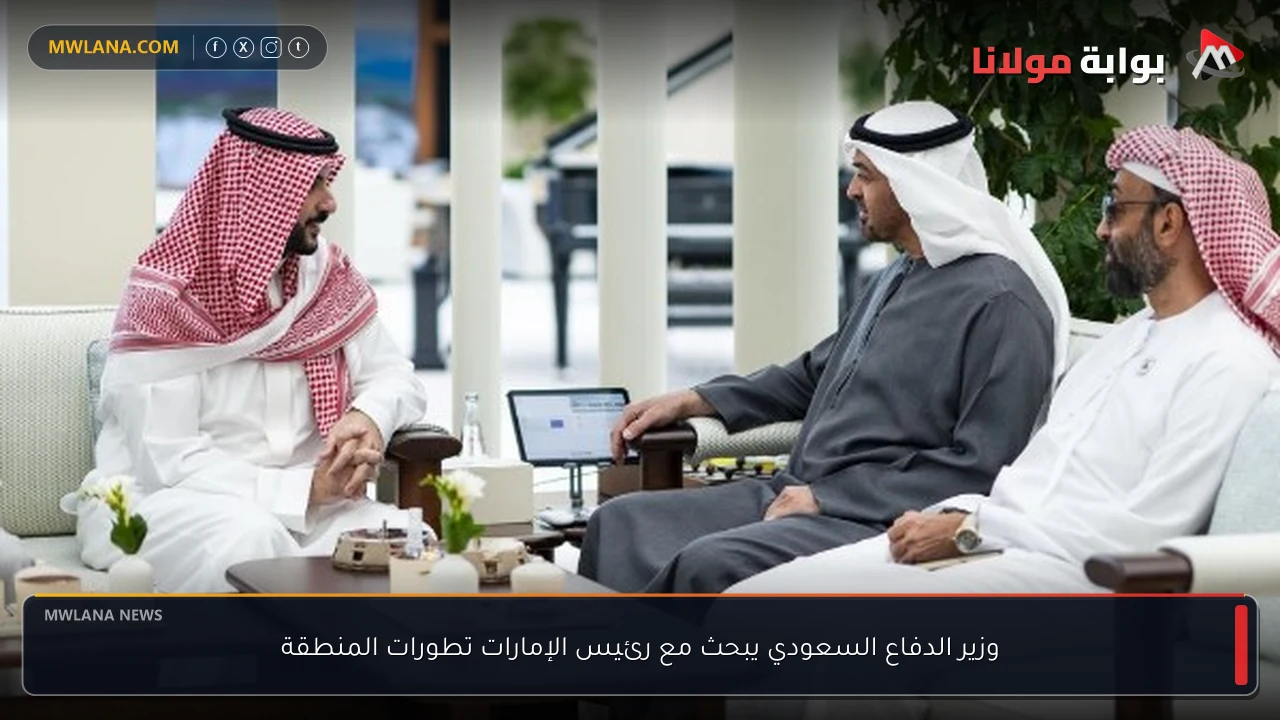 وزير الدفاع السعودي يبحث مع رئيس الإمارات تطورات المنطقة