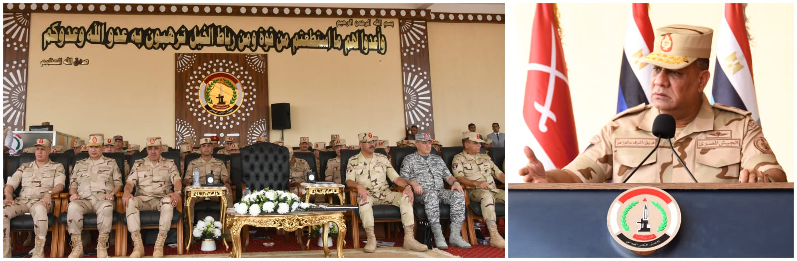 القائد العام للقوات المسلحة وزير الدفاع والإنتاج الحربى يشهد تنفيذ المرحلة الرئيسية للمشروع التكتيكى