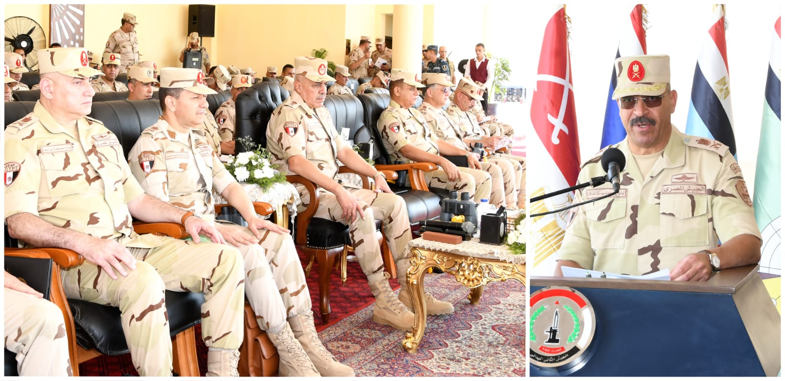 القائد العام للقوات المسلحة وزير الدفاع والإنتاج الحربى يشهد تنفيذ المرحلة الرئيسية للمشروع التكتيكى