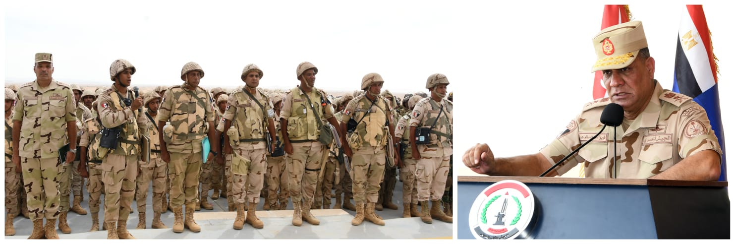 القائد العام للقوات المسلحة وزير الدفاع والإنتاج الحربى يشهد تنفيذ المرحلة الرئيسية للمشروع التكتيكى