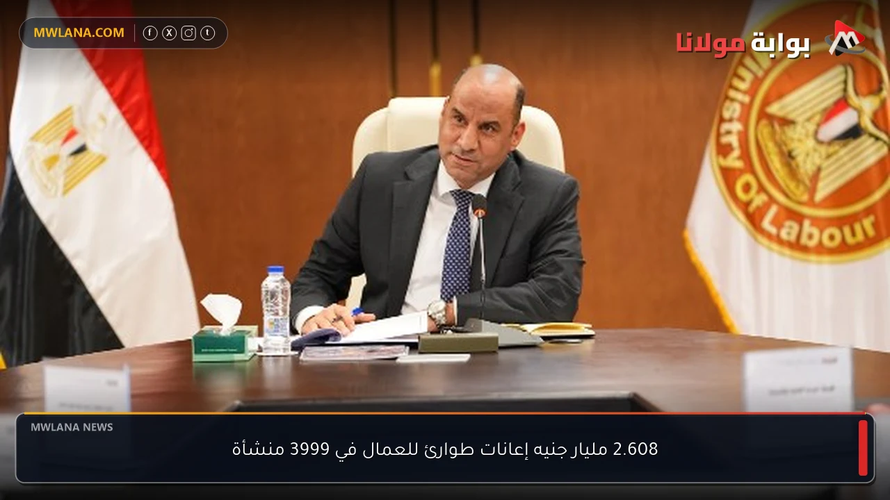 2.608 مليار جنيه إعانات طوارئ للعمال في 3999 منشأة