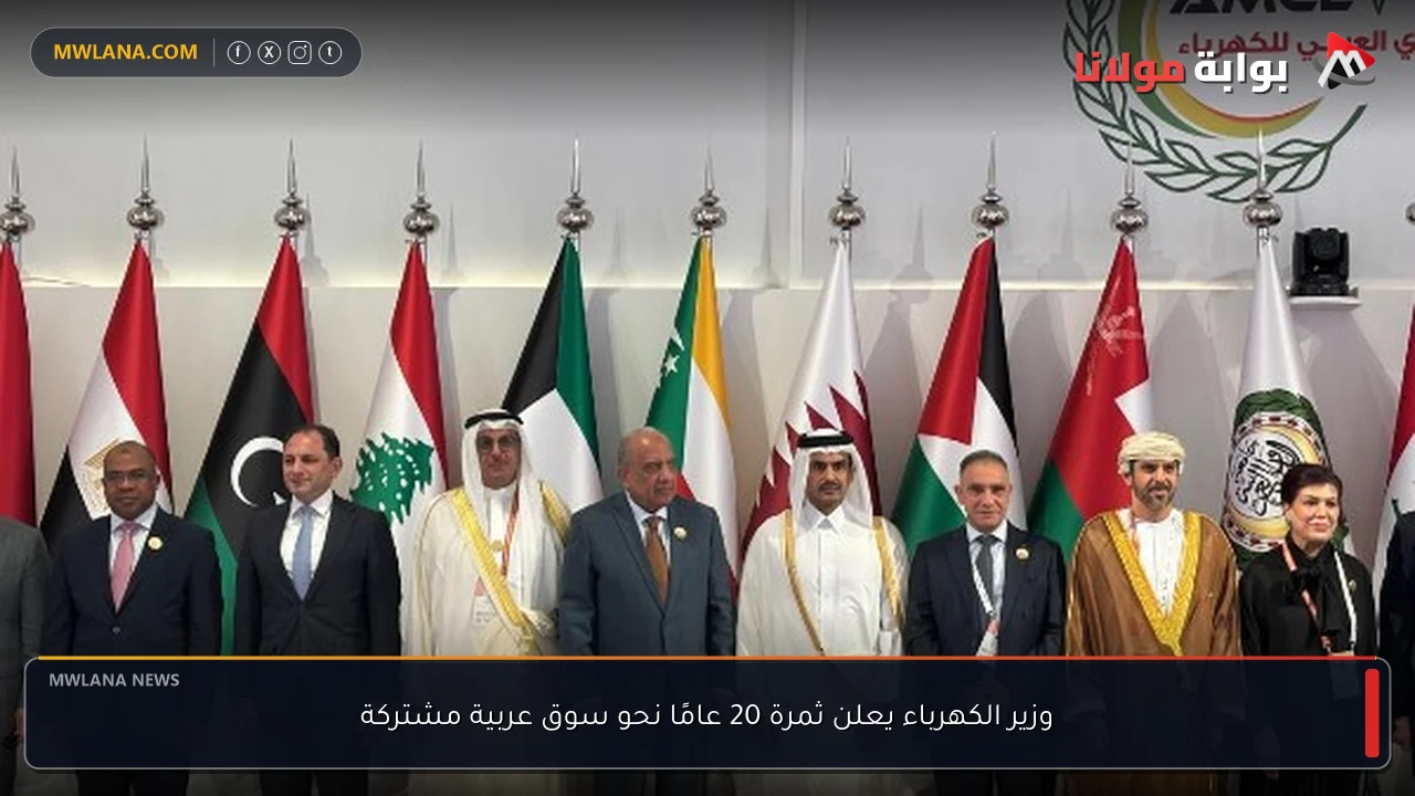 وزير الكهرباء يعلن ثمرة 20 عامًا نحو سوق عربية مشتركة