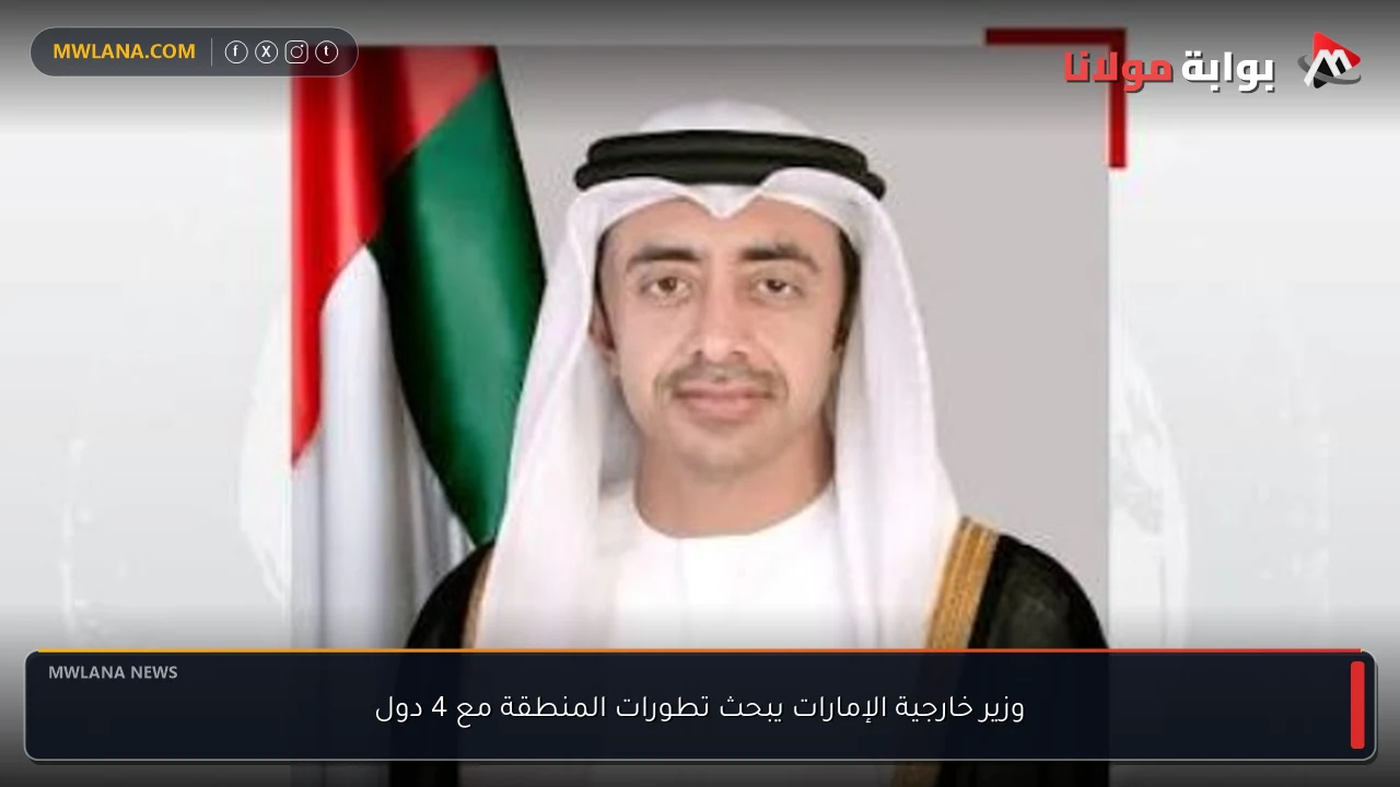 وزير خارجية الإمارات يبحث تطورات المنطقة مع 4 دول