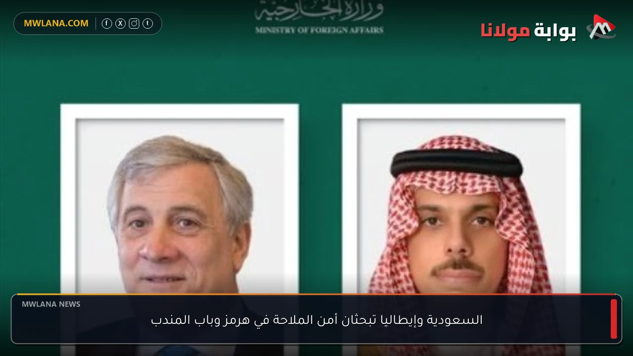 السعودية وإيطاليا تبحثان أمن الملاحة في هرمز وباب المندب