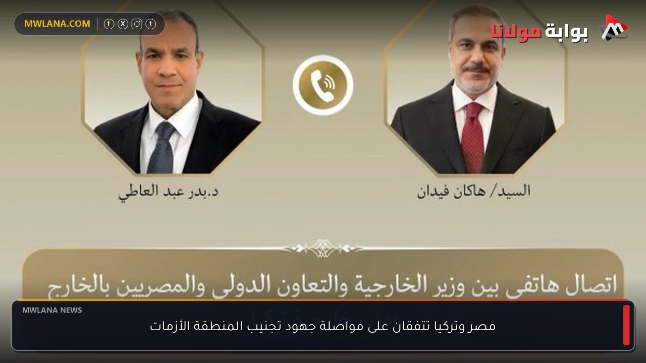 مصر وتركيا تتفقان على مواصلة جهود تجنيب المنطقة الأزمات