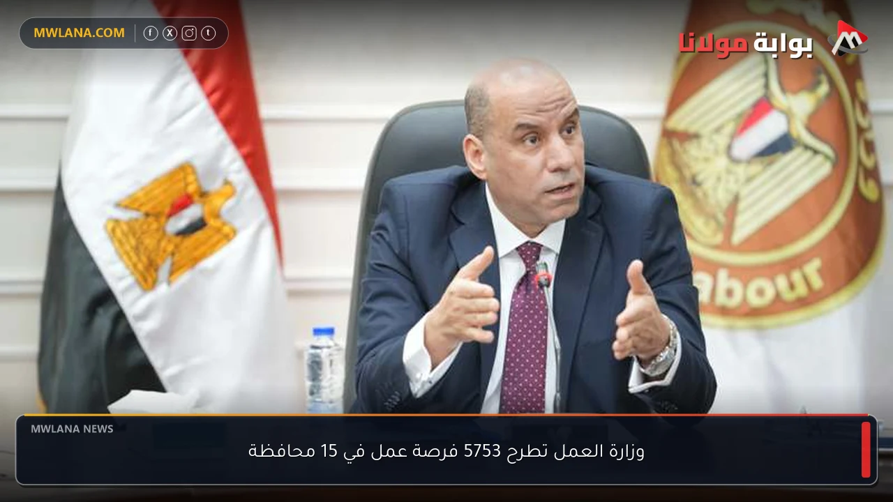 وزارة العمل تطرح 5753 فرصة عمل في 15 محافظة
