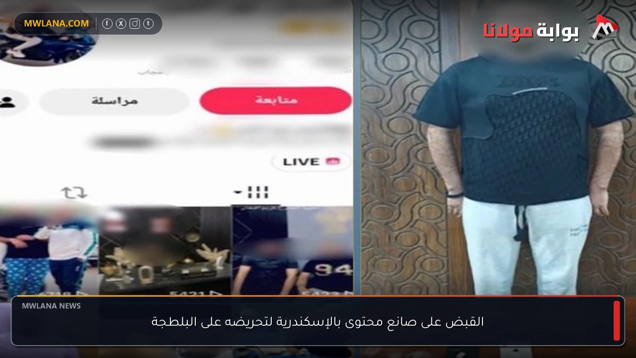 القبض على صانع محتوى بالإسكندرية لتحريضه على البلطجة