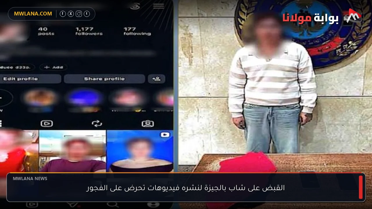 القبض على شاب بالجيزة لنشره فيديوهات تحرض على الفجور
