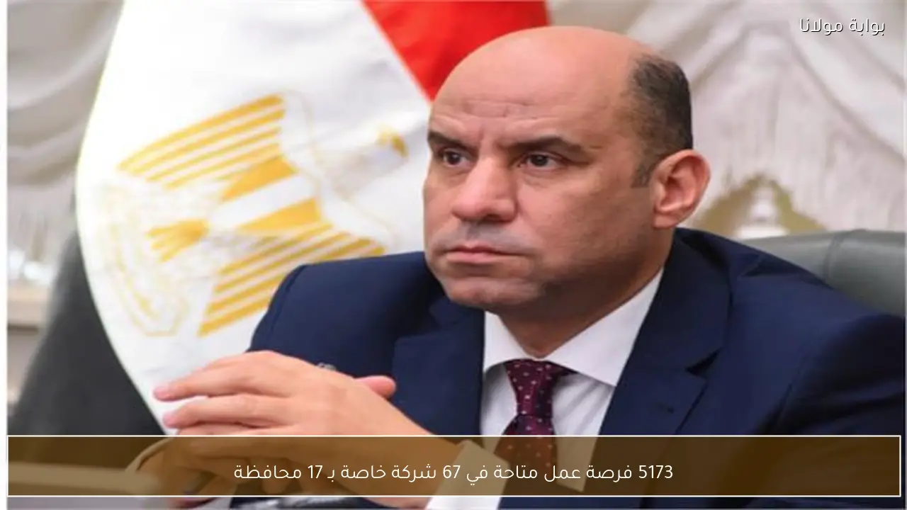 5173 فرصة عمل متاحة في 67 شركة خاصة بـ 17 محافظة