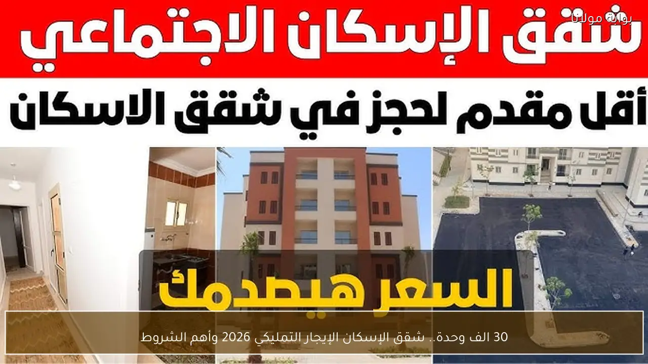 30 الف وحدة.. شقق الإسكان الإيجار التمليكي 2026 وأهم الشروط
