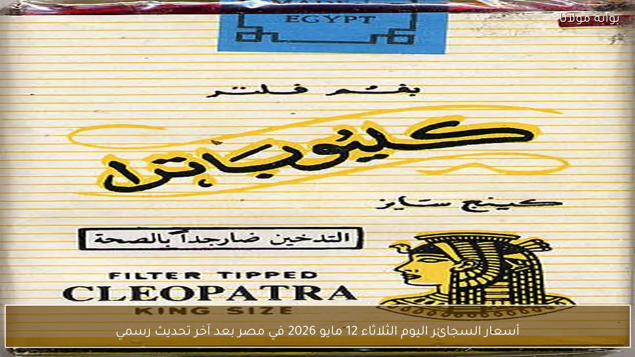 أسعار السجائر اليوم الثلاثاء 12 مايو 2026 في مصر بعد آخر تحديث رسمي