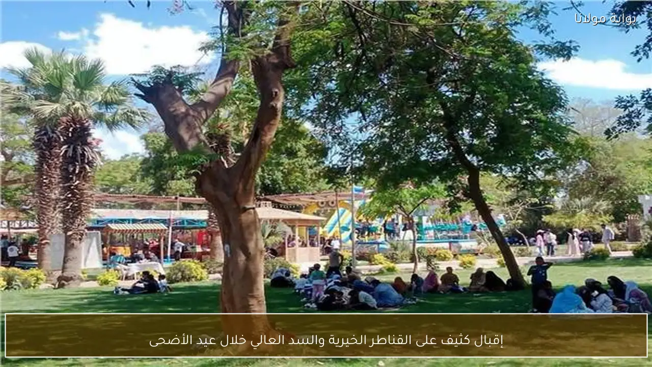 إقبال كثيف على القناطر الخيرية والسد العالي خلال عيد الأضحى
