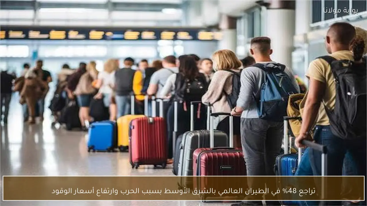 تراجع 48% في الطيران العالمي بالشرق الأوسط بسبب الحرب وارتفاع أسعار الوقود