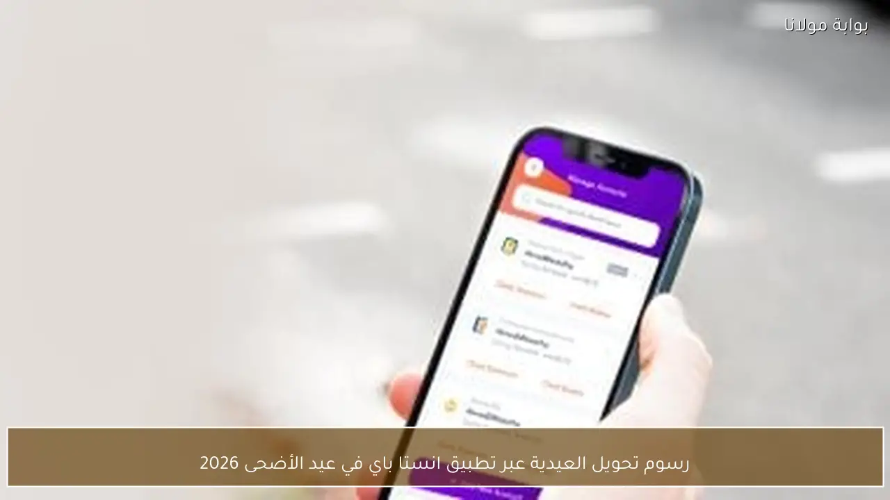 رسوم تحويل العيدية عبر تطبيق انستا باي في عيد الأضحى 2026
