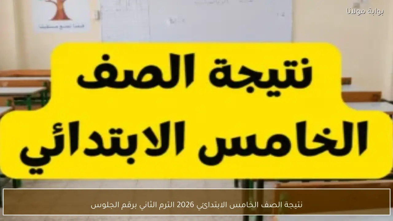 نتيجة الصف الخامس الابتدائي 2026 الترم الثاني برقم الجلوس