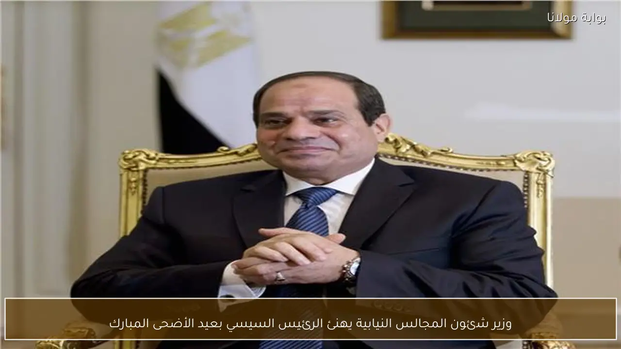 وزير شئون المجالس النيابية يهنئ الرئيس السيسي بعيد الأضحى المبارك