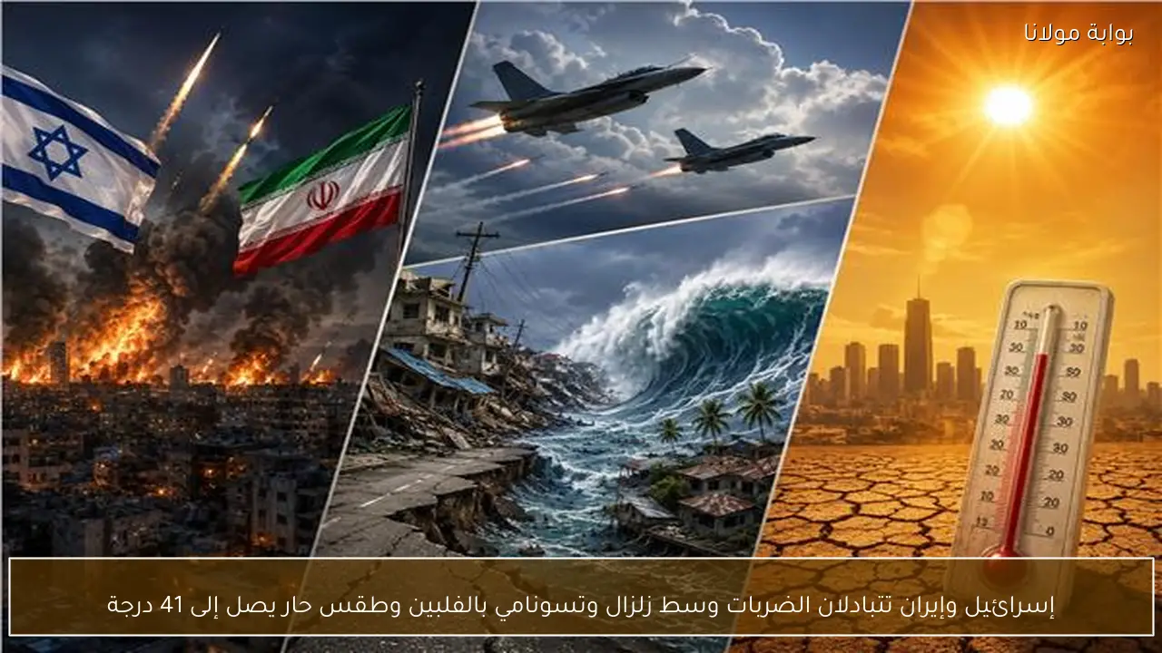 إسرائيل وإيران تتبادلان الضربات وسط زلزال وتسونامي بالفلبين وطقس حار يصل إلى 41 درجة
