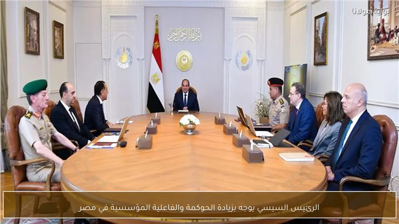 الرئيس السيسي يوجه بزيادة الحوكمة والفاعلية المؤسسية في مصر