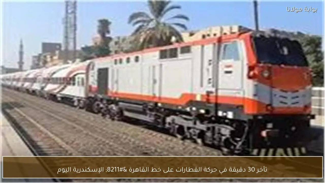 تأخر 30 دقيقة في حركة القطارات على خط القاهرة – الإسكندرية اليوم