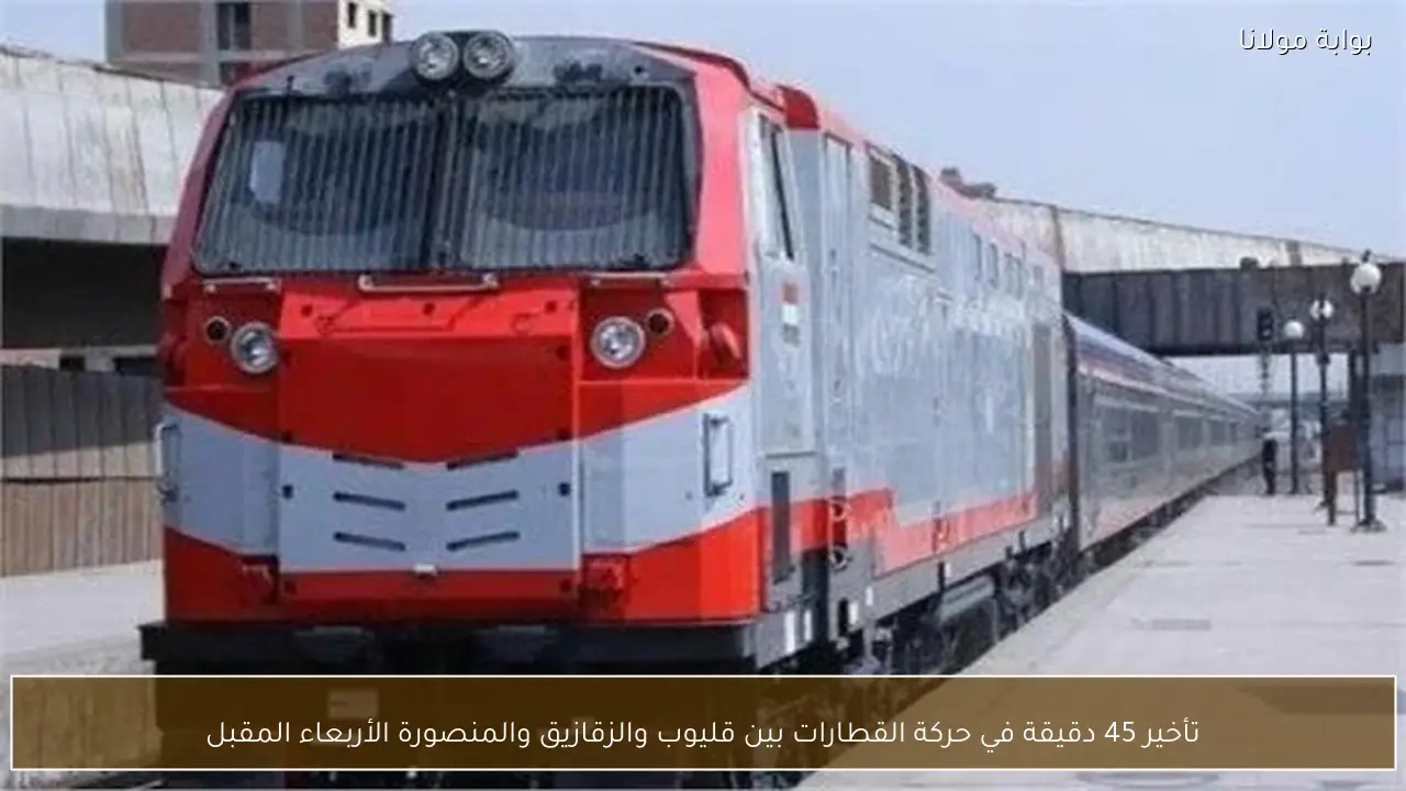 تأخير 45 دقيقة في حركة القطارات بين قليوب والزقازيق والمنصورة الأربعاء المقبل
