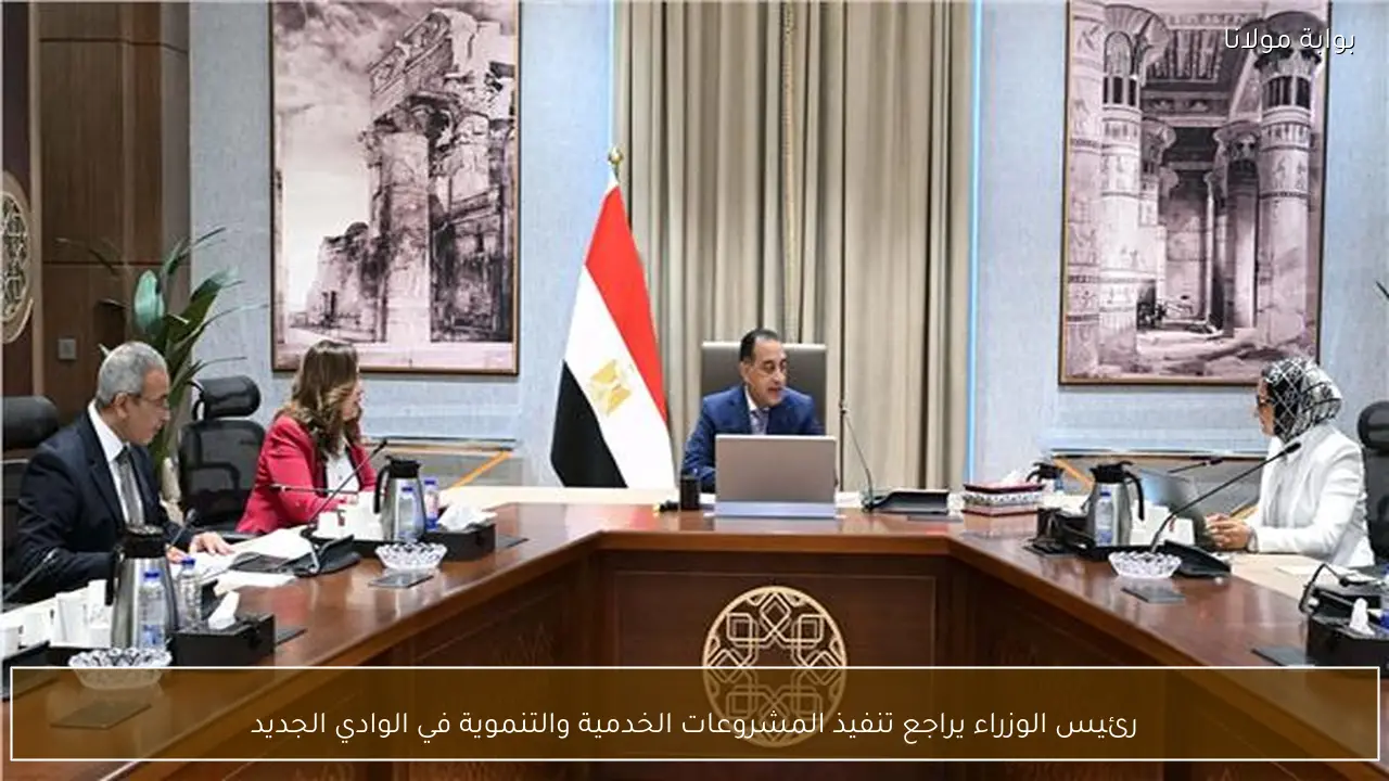 رئيس الوزراء يراجع تنفيذ المشروعات الخدمية والتنموية في الوادي الجديد
