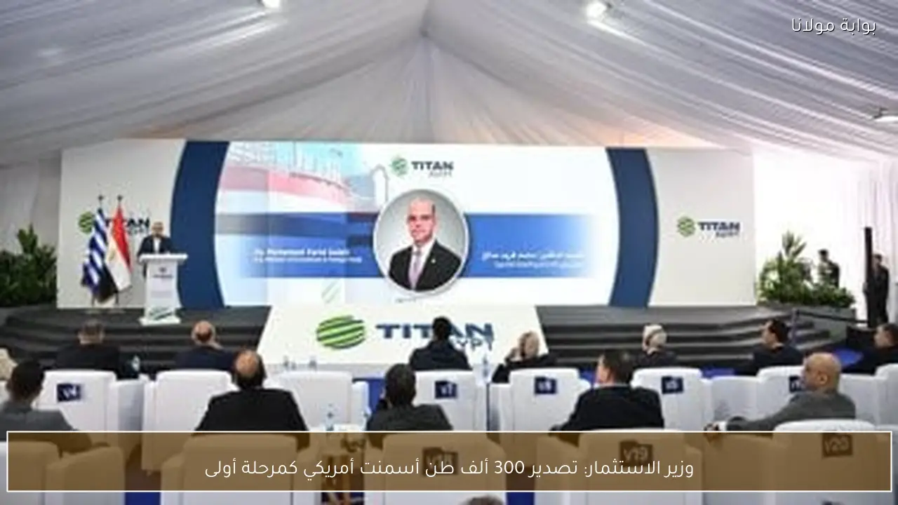 وزير الاستثمار: تصدير 300 ألف طن أسمنت أمريكي كمرحلة أولى